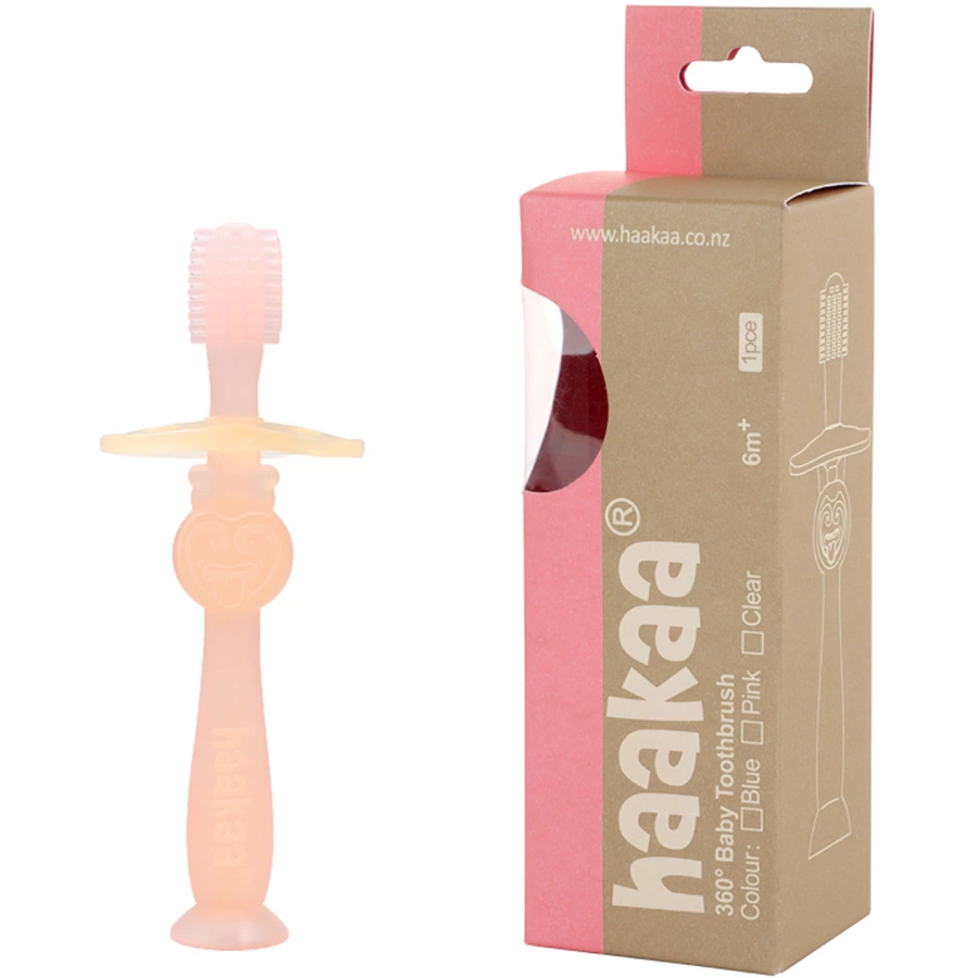 haakaa® Zahnbürste, 360° pink