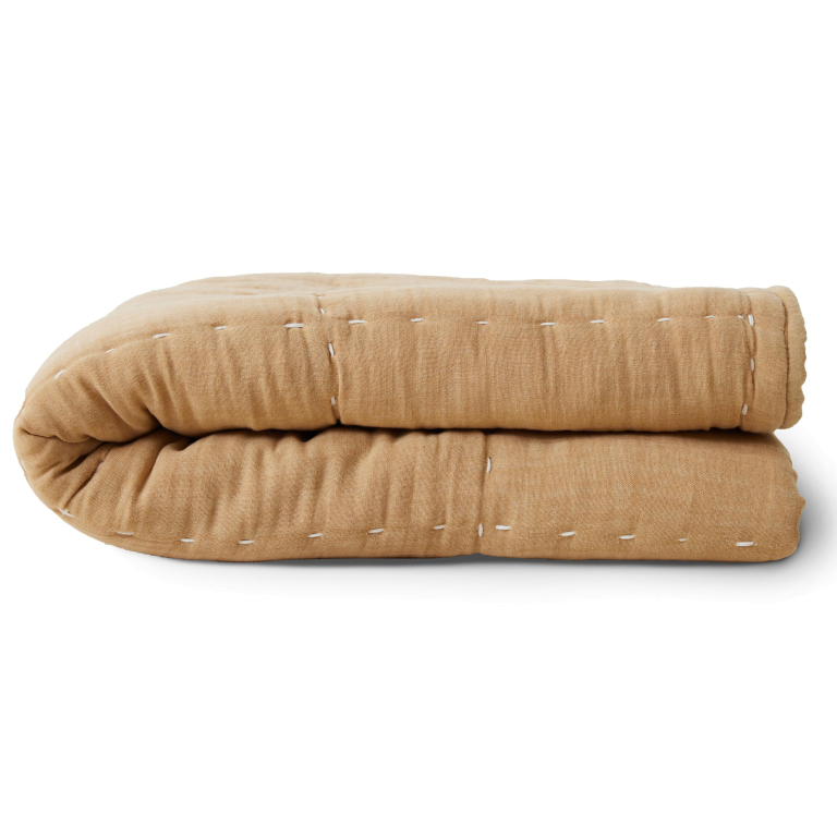 HKliving Quilted plaid 130x170 sand