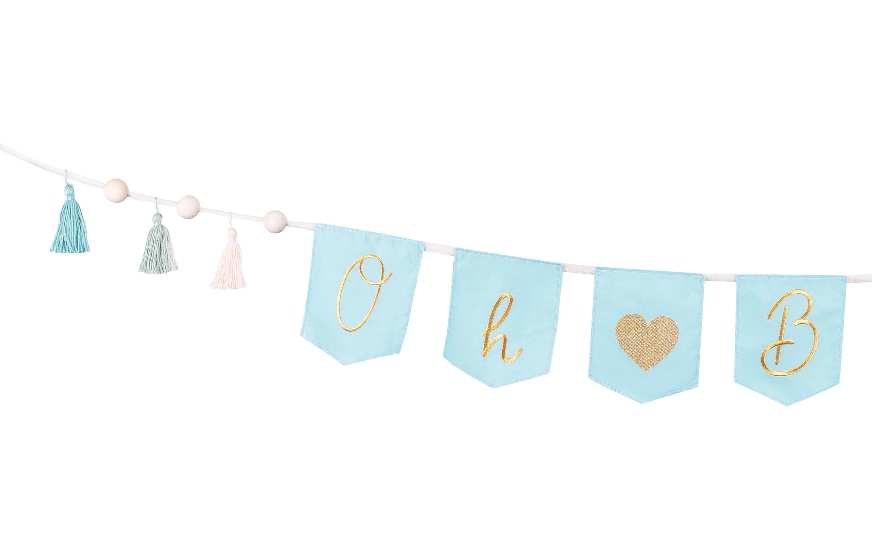 Girlande Oh Baby 2.5 m, Blau/GoldBaby Boy Girlande