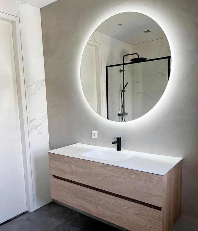 Saniclear Circle ronde spiegel met LED verlichting 100cm incl. spiegelverwarming