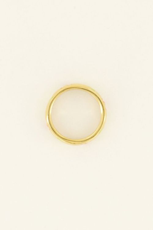 Casa fiore ring met roze bloemen