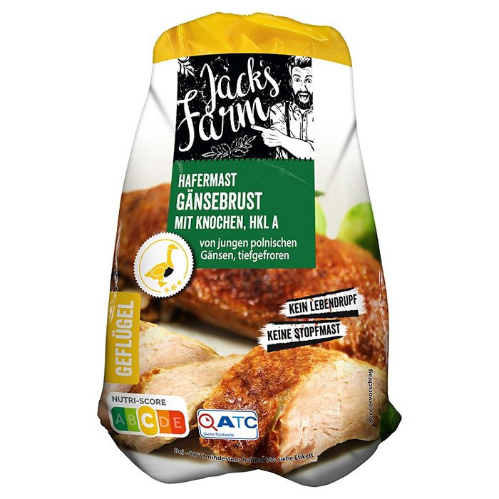 JACK´S FARM Gänsebrust mit Knochen 850 g