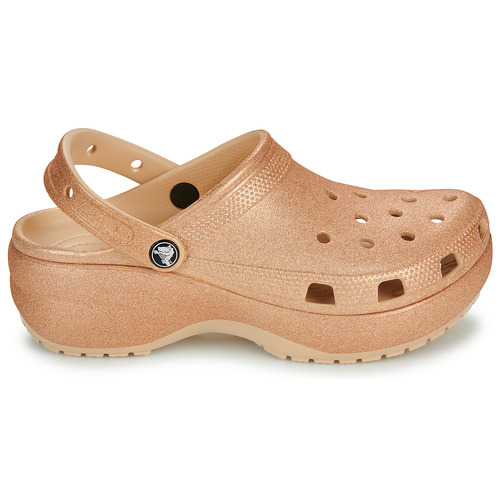 Crocs - Classic Platform Glitter ClogW - Beige
