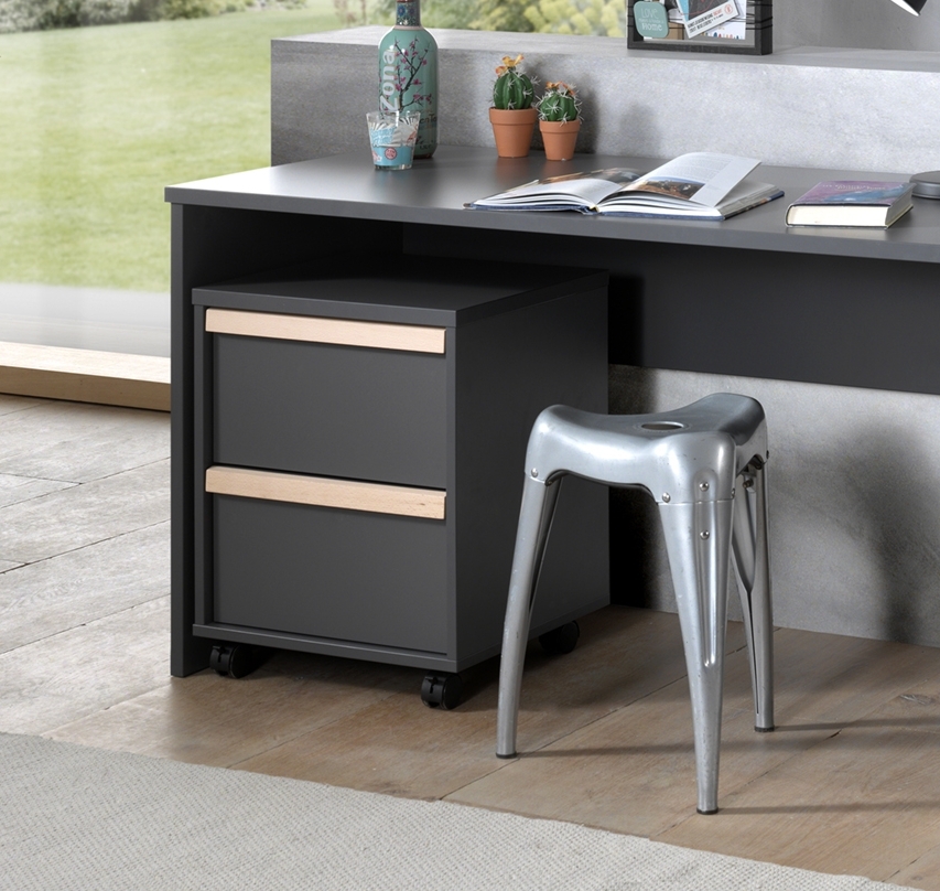 Rollcontainer LONDON - anthrazit - 48 cm breit