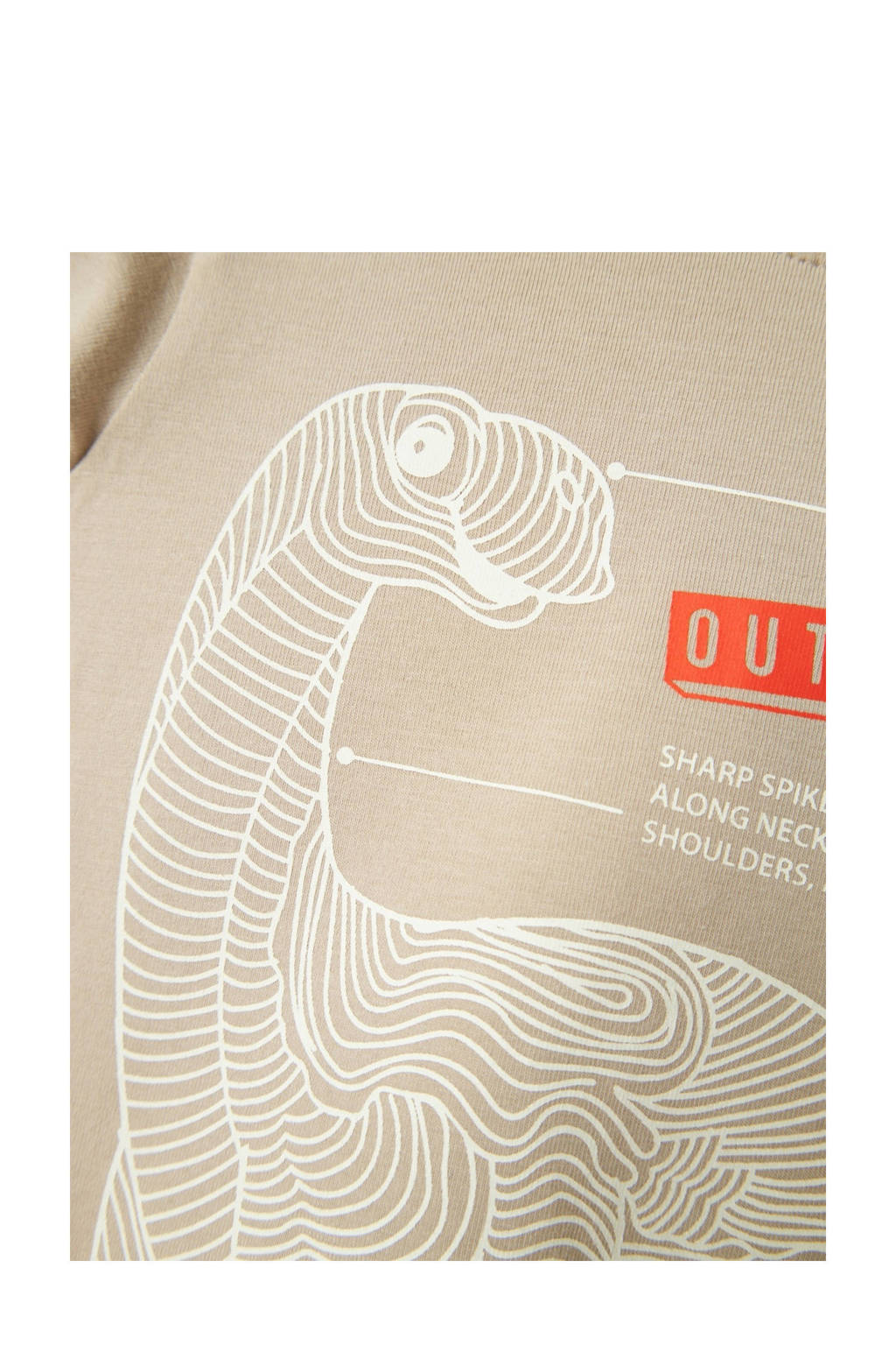 NAME IT longsleeve NMMPNADER met printopdruk beige