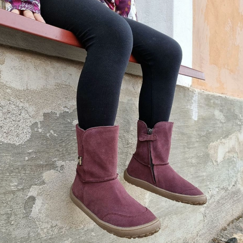 Froddo Froddo Barefoot Tex Suede Fourrées Bordeaux