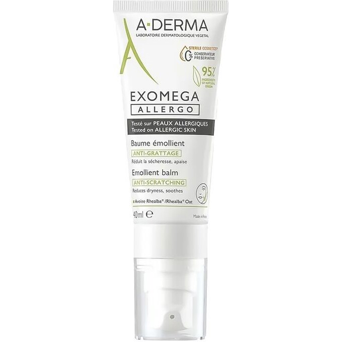 Baume émollient Aderma Exomega Allergo - Tube de 40 ml