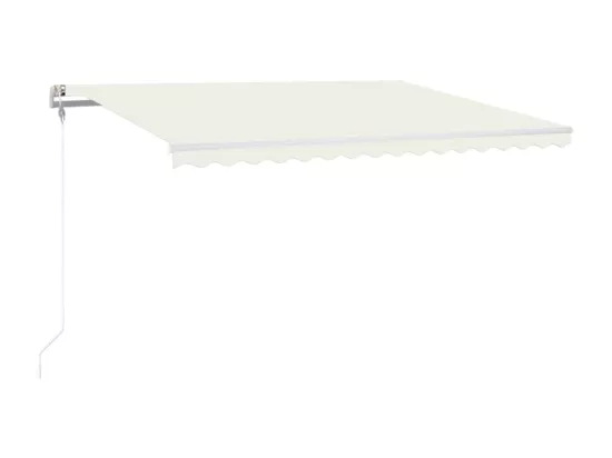 Auvent automatique avec capteur de vent et LED 400x300 cm Crème