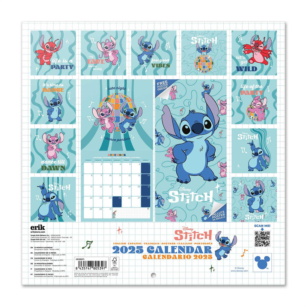 Calendário 2025 - Stitch
