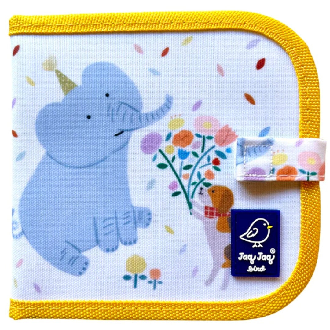 Jaq jaq bird uitwisbaar krijtboek mini met krijtjes - olifant