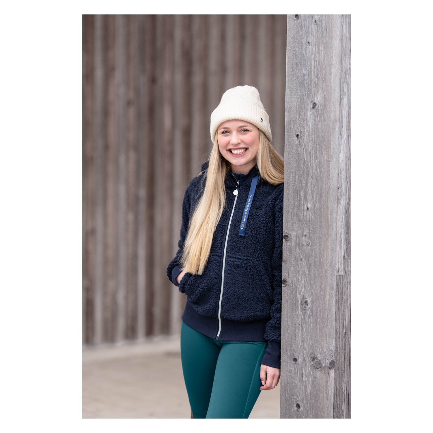 RIDE now Sherpa-Fleecejacke  - navy