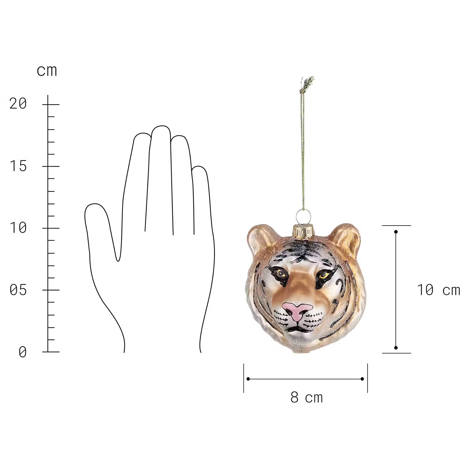 HANG ON Baumanhänger Tiger Kopf