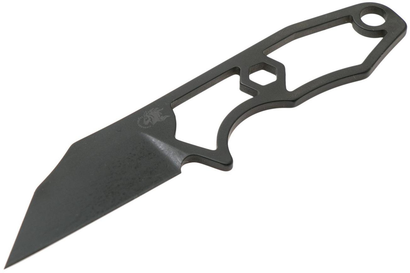 Rick Hinderer LP-1 Wharncliffe DLC Black nekmes, met UltiClip
