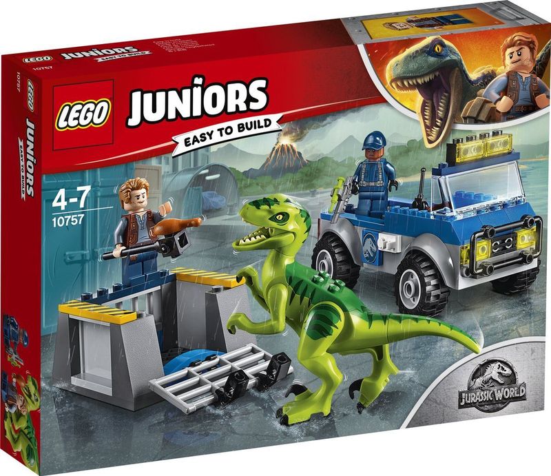 LEGO - Juniors Jurassic World - Raptor Reddingsauto - 10757 - Bouwstenen