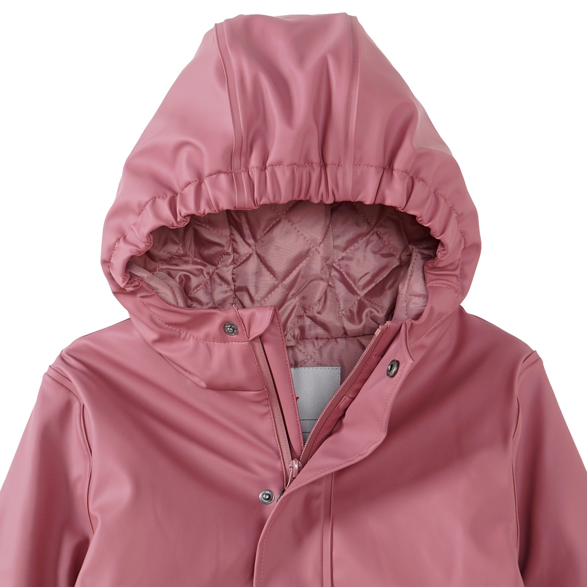Famy Kinder Regenjacke mit gestepptem Futter rosa