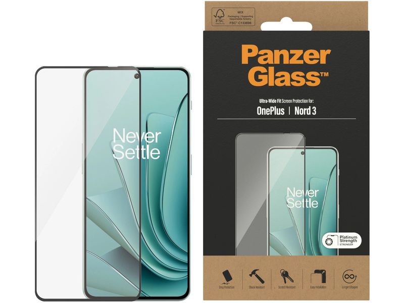 Panzerglass Displayschutz Ultra Wide Fit Nord 3 Display-Schutzfolie für das OnePlus Nord 3