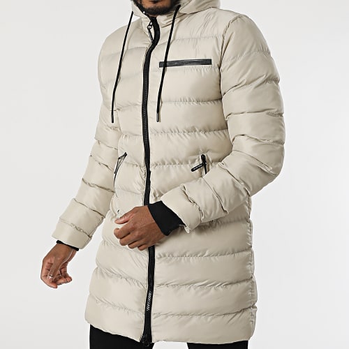 Doudoune Longue Capuche Urus Beige