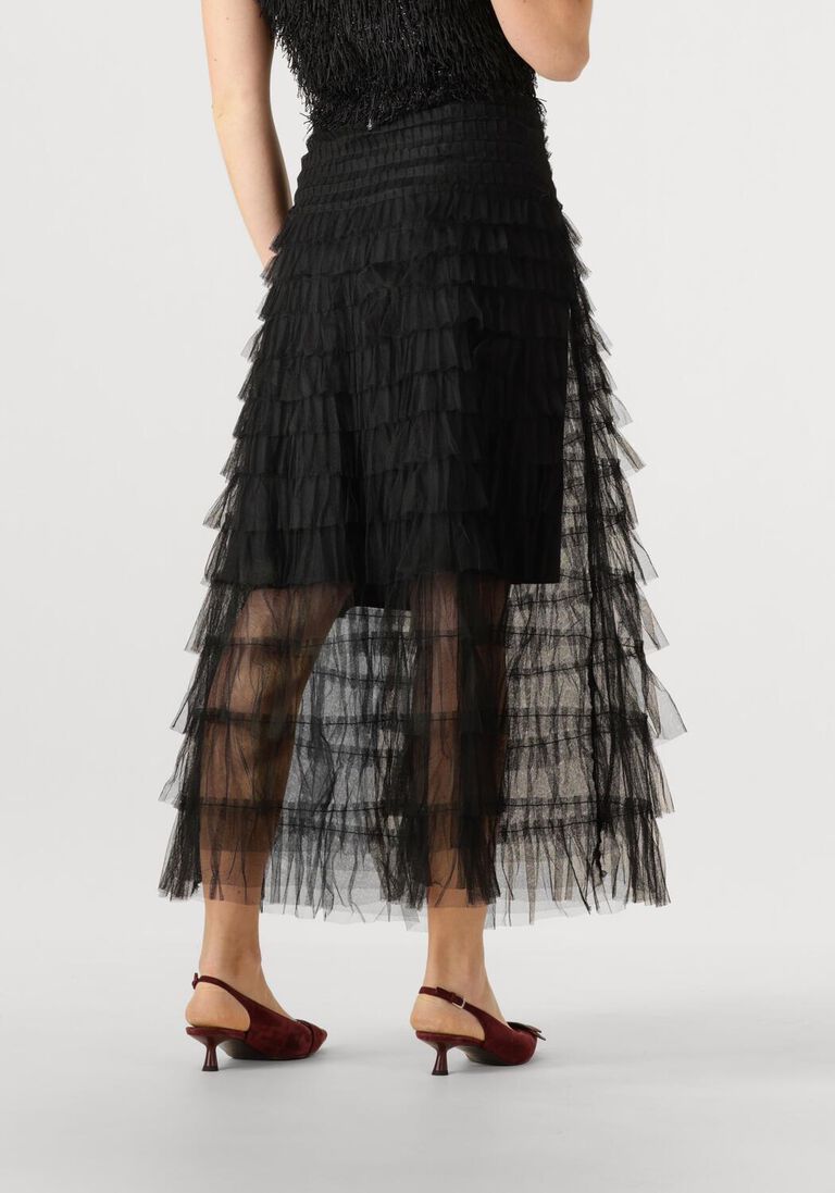 zwarte co'couture maxirok jadecc skirt