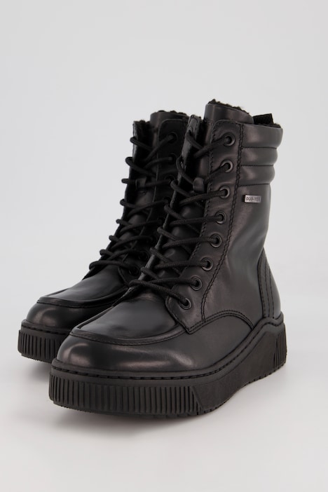Tamaris Leder-Boots, Webpelz-Futter, Weite H