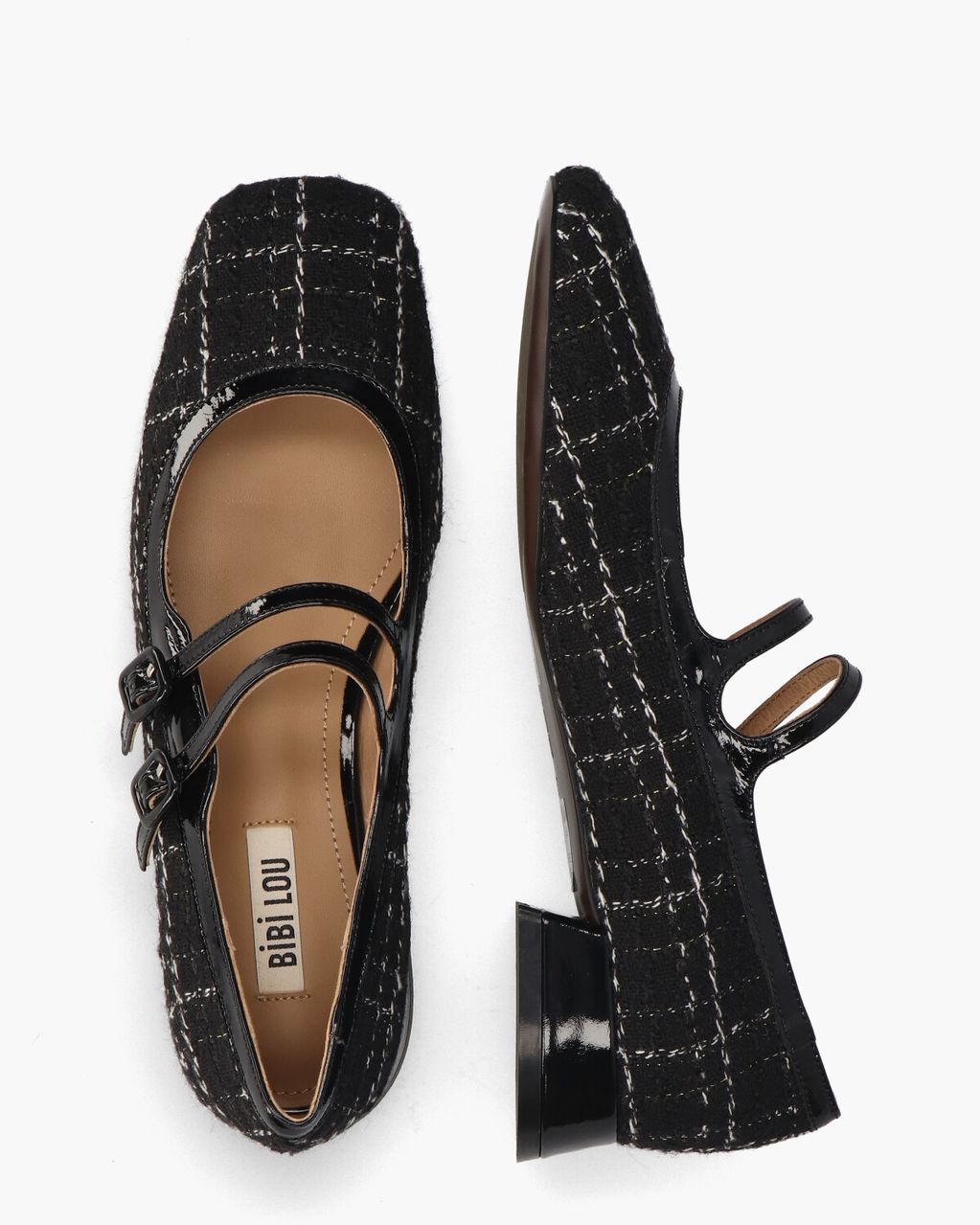 Bibi Lou Cardiff Zwart/Wit Damesloafers