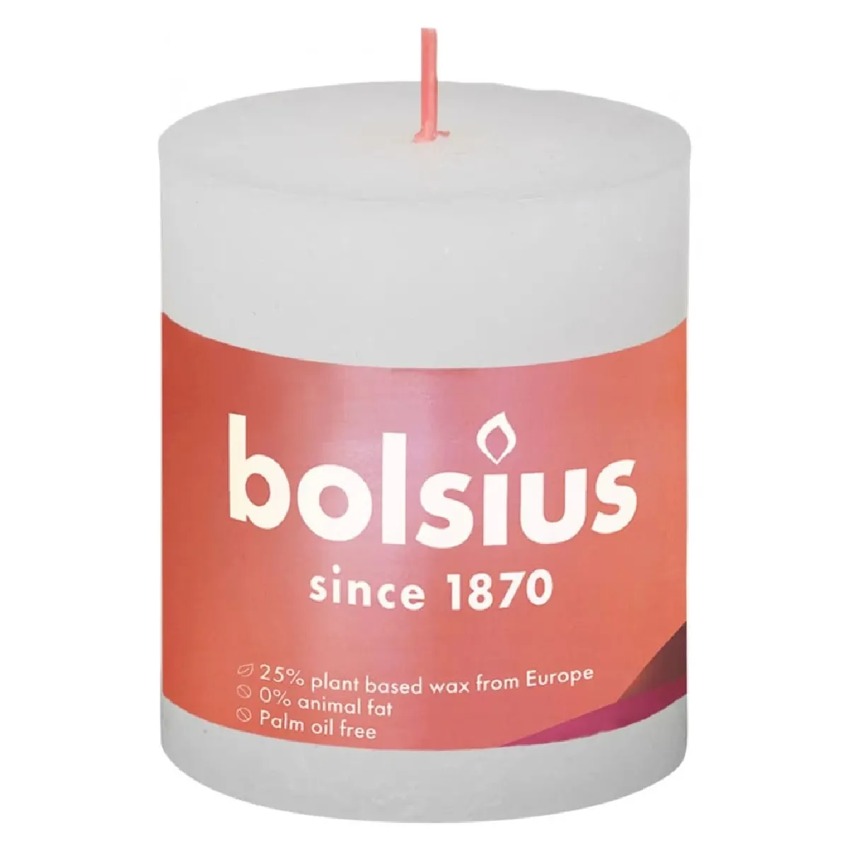 Bolsius Bougies pilier rustiques Shine 4 pcs - Blanc nuageux