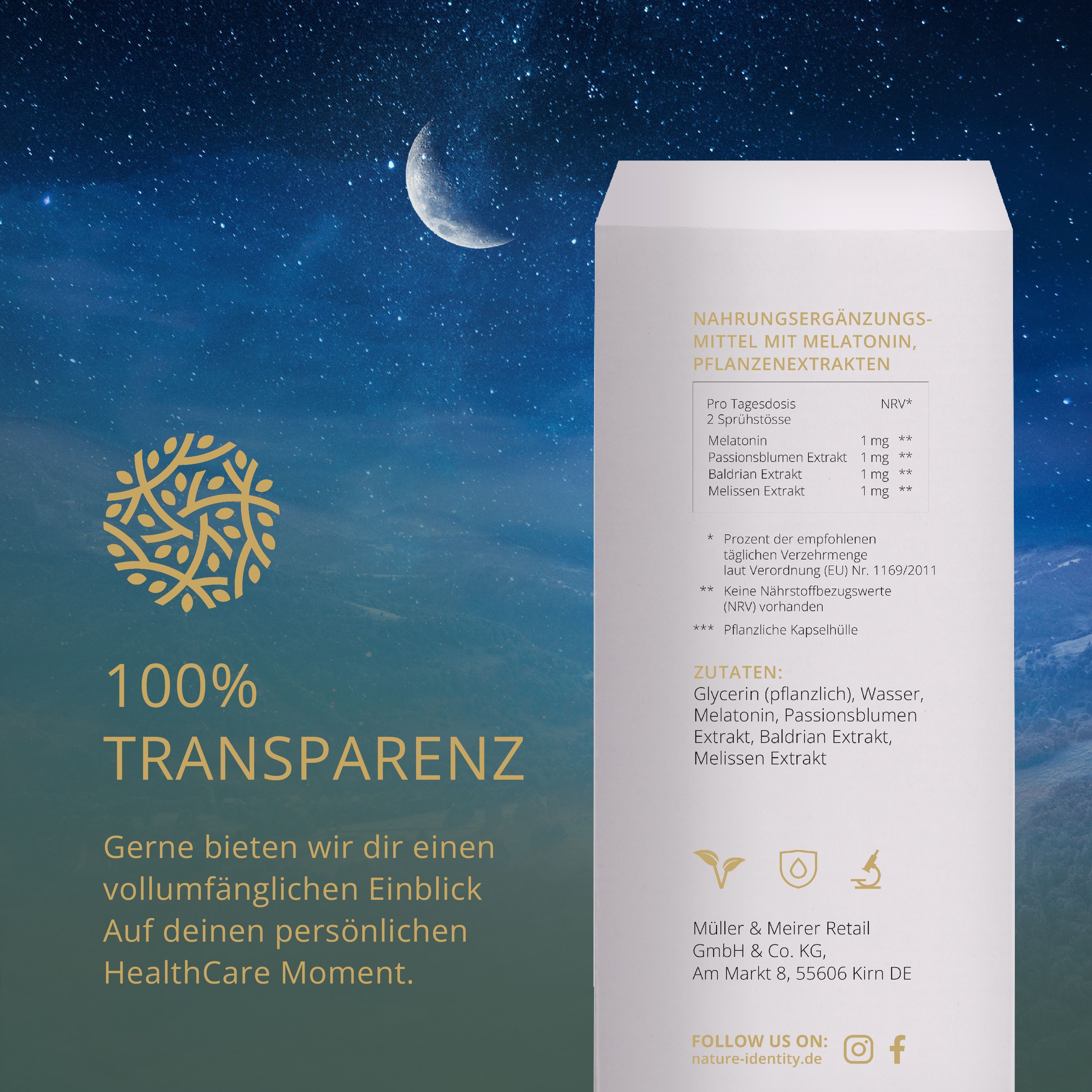 Nature Identity MELATONIN SLEEP Spray 1mg