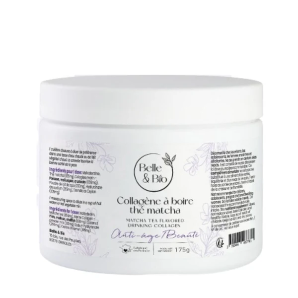 Belle&Bio Collagène à Boire au Thé Matcha - Thé Matcha 1 pot - 175g