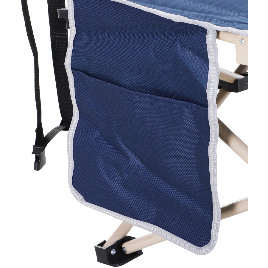Outsunny Feldbett mit Aufbewahrungstasche blau, beige