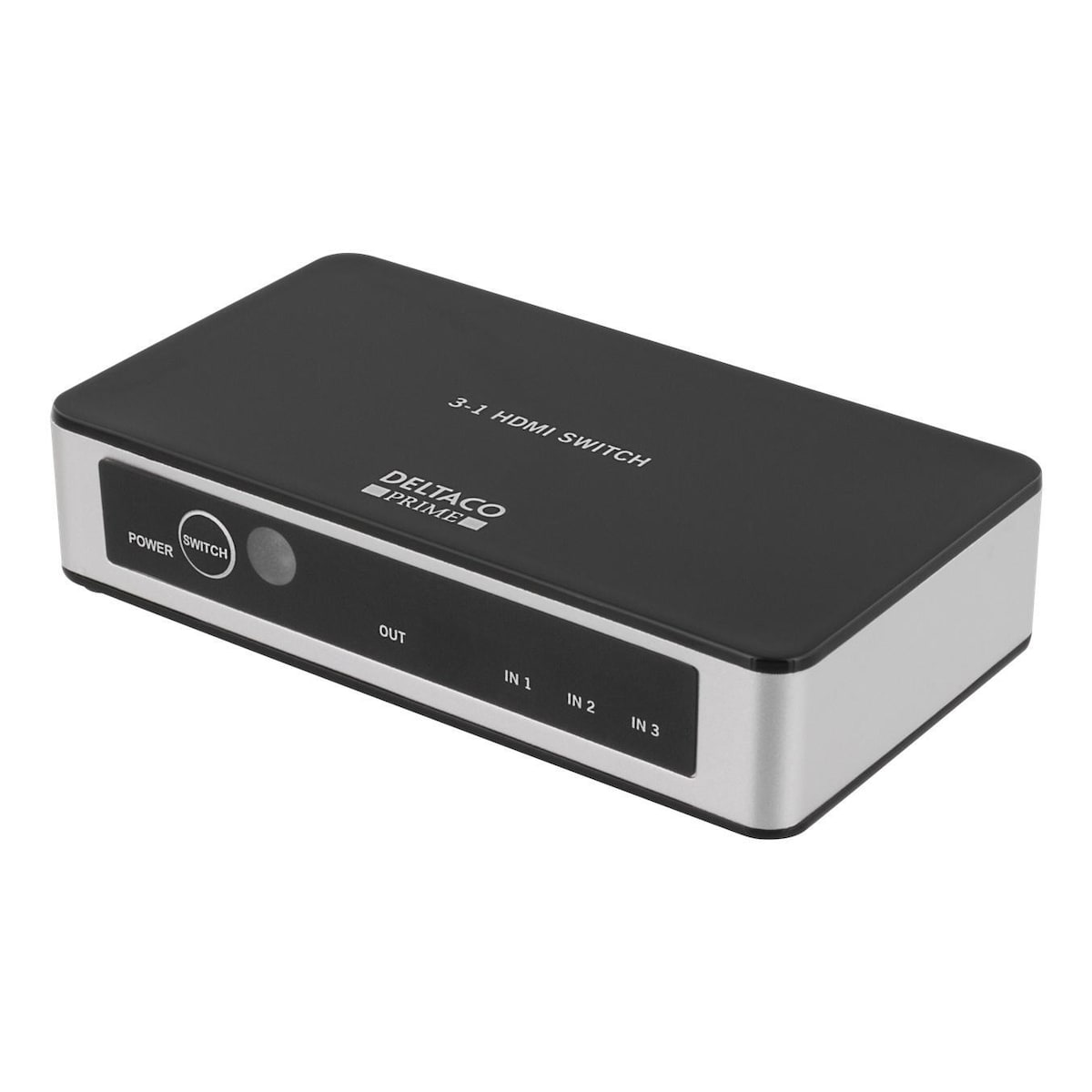 DELTACO PRIME Premium 3 Port HDMI Switch with IR Wireless Remote