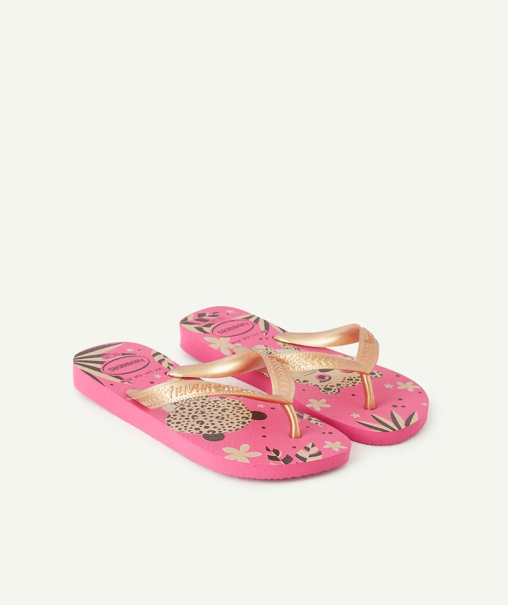 HAVAIANASTONGS FILLE ROSES AVEC TIGRES