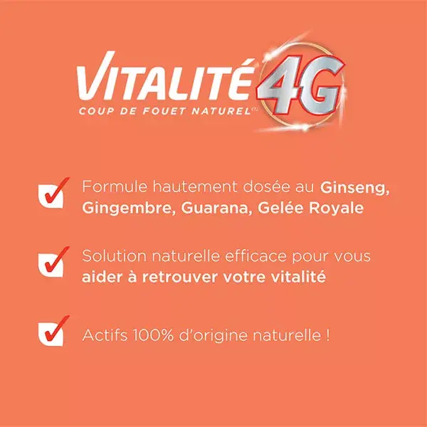 Forté Pharma Vitality 4G Energizante Natural com Vitamina C - 20 ampolas