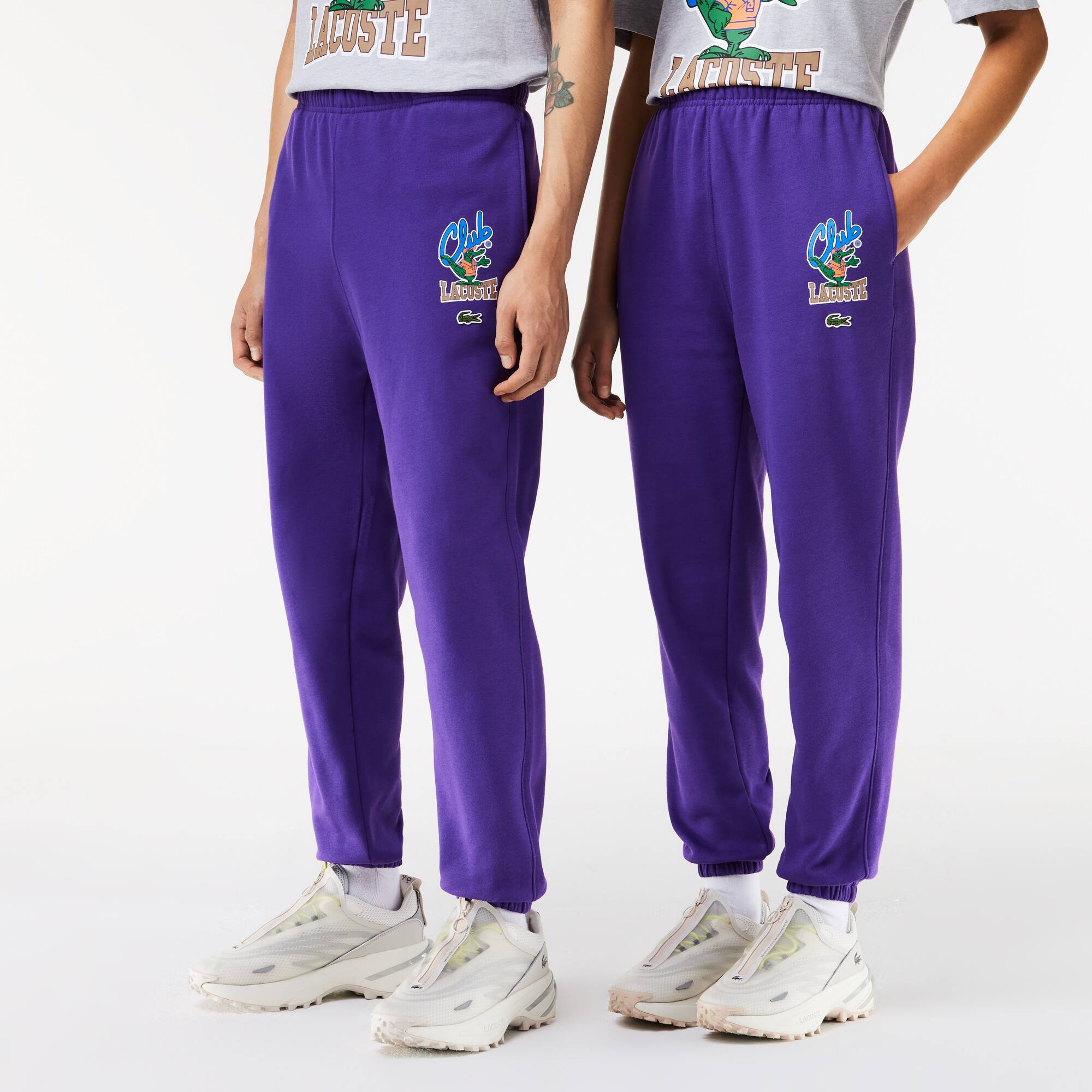 Pantalon de survêtement Jogger à imprimé signature Pantalons de survêtement - Violet - Lacoste - Unisex