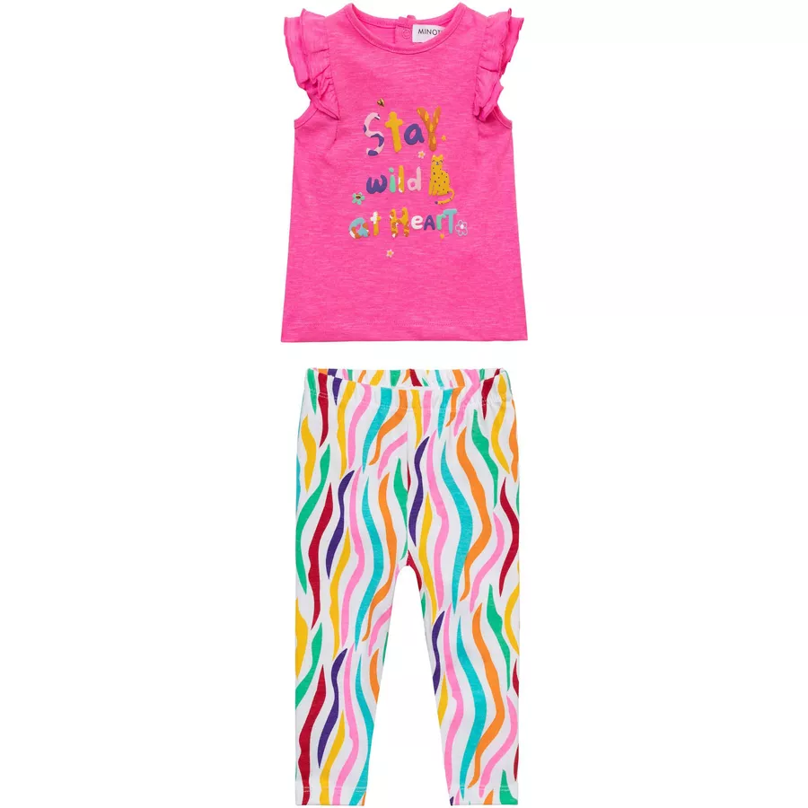 MINOTI T-Shirt und Leggings im Set Rosa