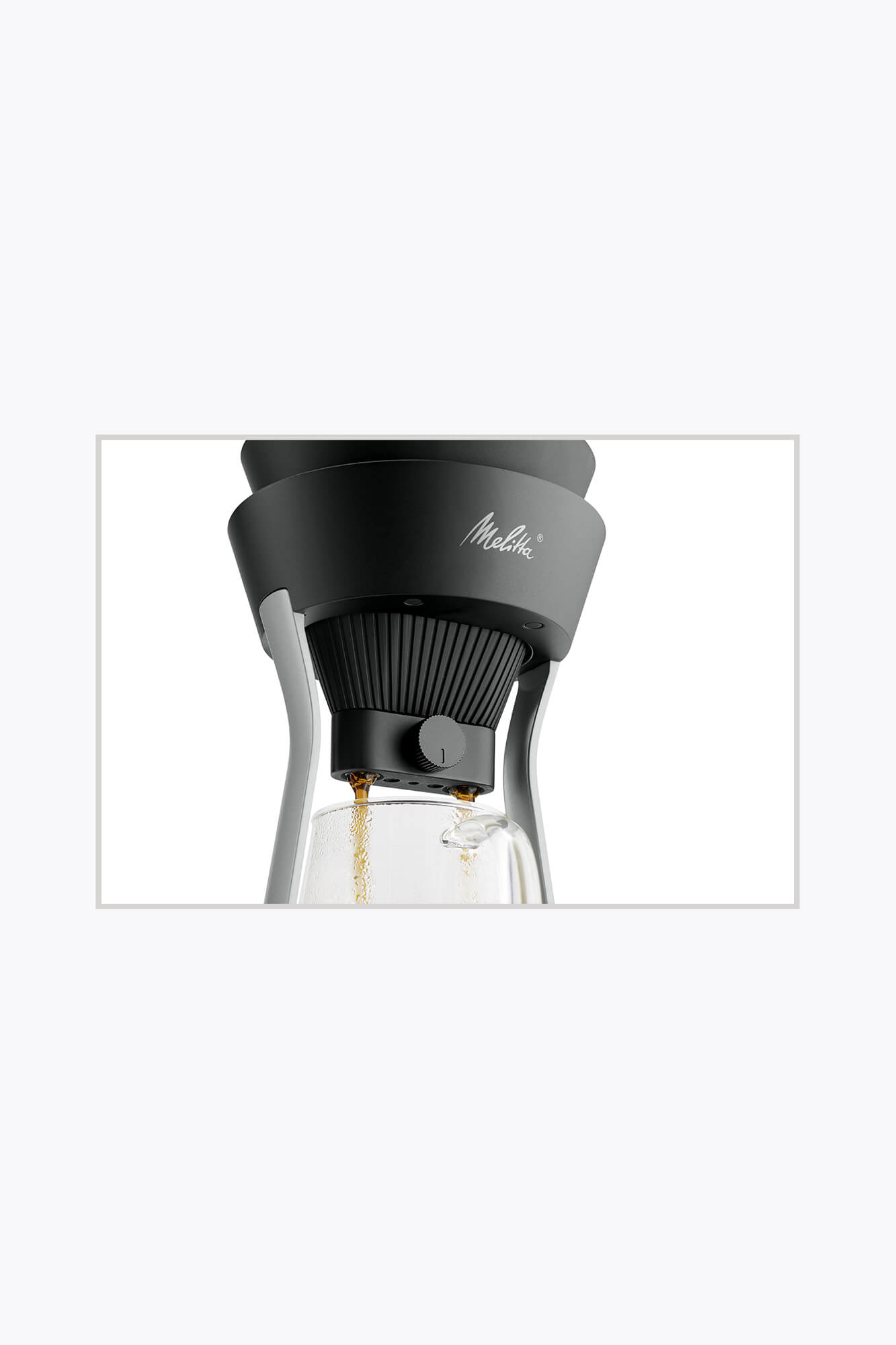 Melitta® Amano Kaffeebereiter Schwarz-Silber