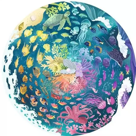Ravensburger Puzzle - Circle of Colors - Ocean & Submarine, 500 Teile