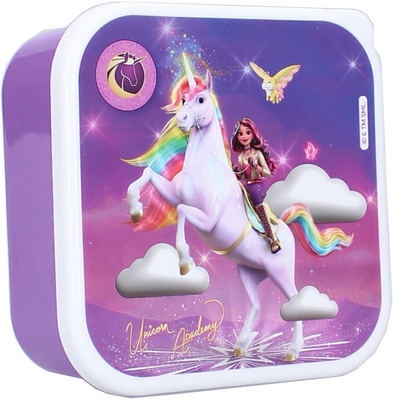 Unicorn Academy 3 in 1 Snackboks Fresh Bites, Lilla
