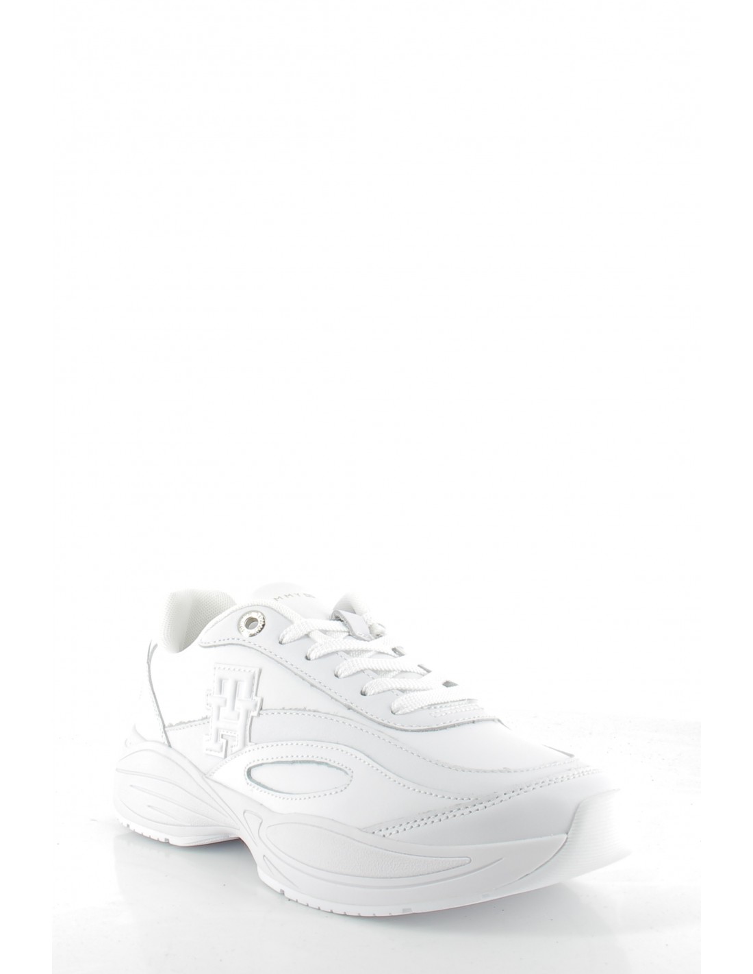 tommy hilfiger Sneakers Femme casual leather runne Blanc