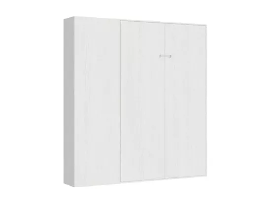 Armoire lit 120x190 avec canapé et colonne de rangement bois blanc Kanto-Couleur Microfibre 12