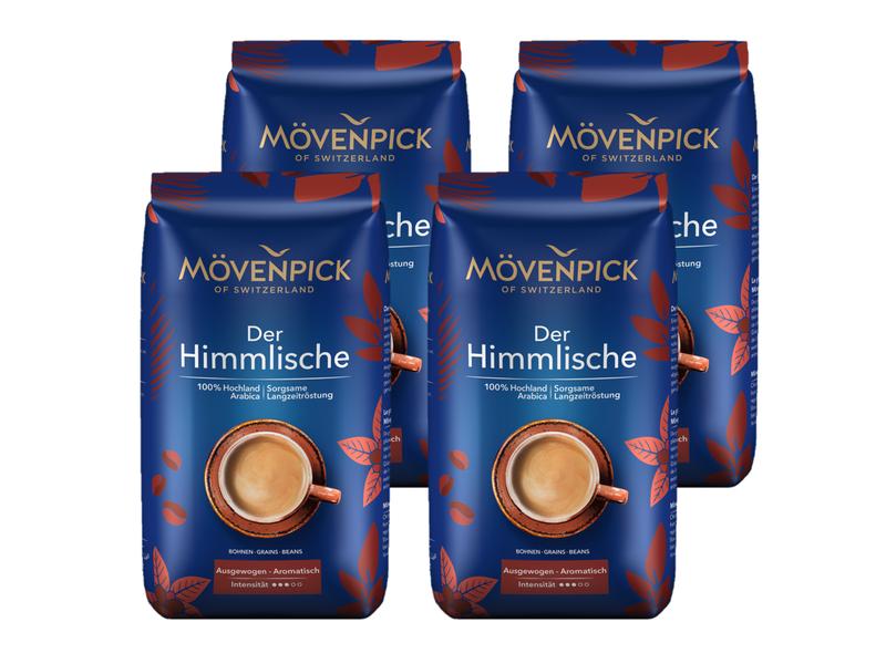 Mövenpick Kaffeebohnen Der Himmlische 4 x 1 kg Ganze Kaffeebohnen