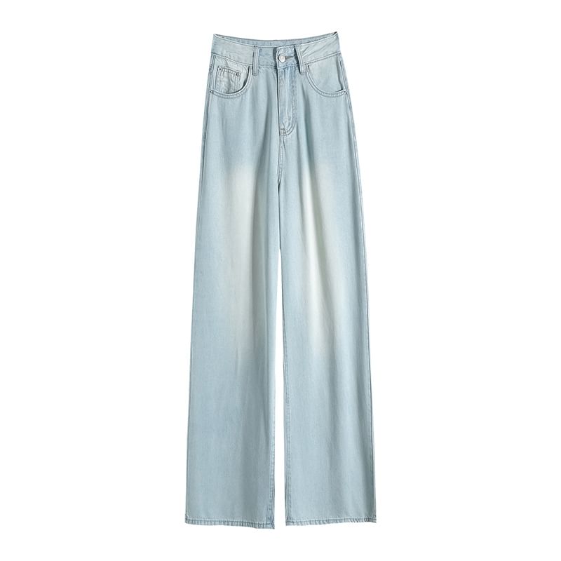 Faiar - High Rise Washed Wide Leg Jeans (diverse designs)