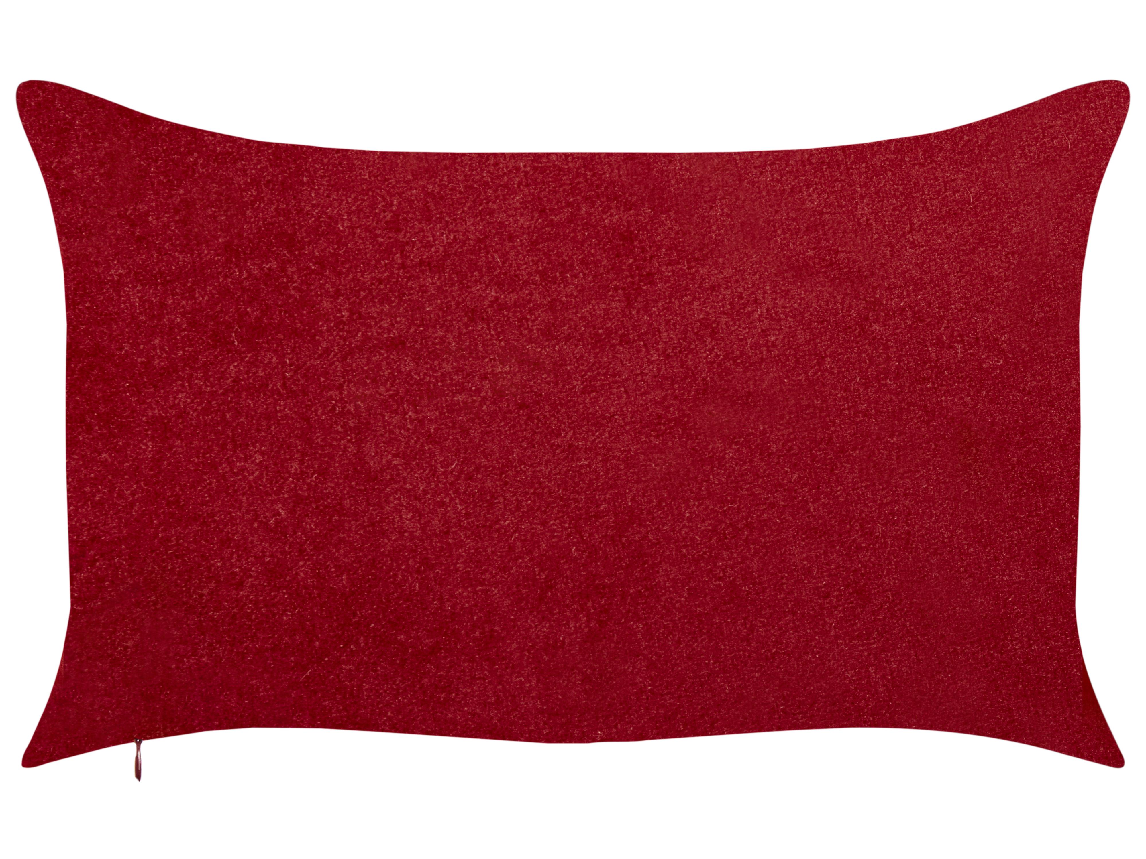 Set van 2 sierkussens MOCHI 30 x 50 cm Rood kerstmotief