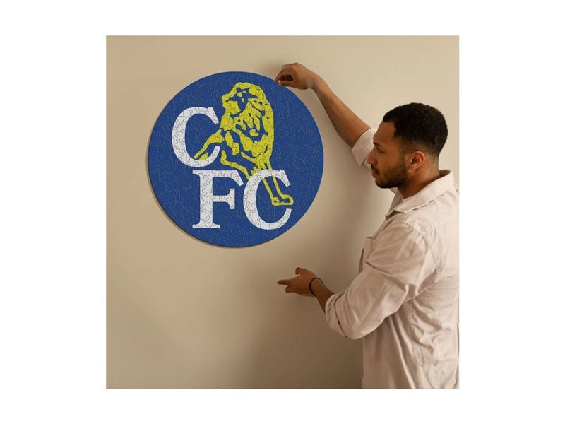 Iconic Puzzle Chelesea FC – Retro Logo Offizielles Holzpuzzle, Grösse M