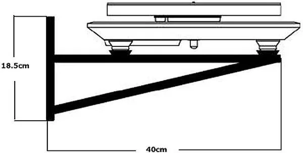 Rega Wall Bracket noir Supports de platine