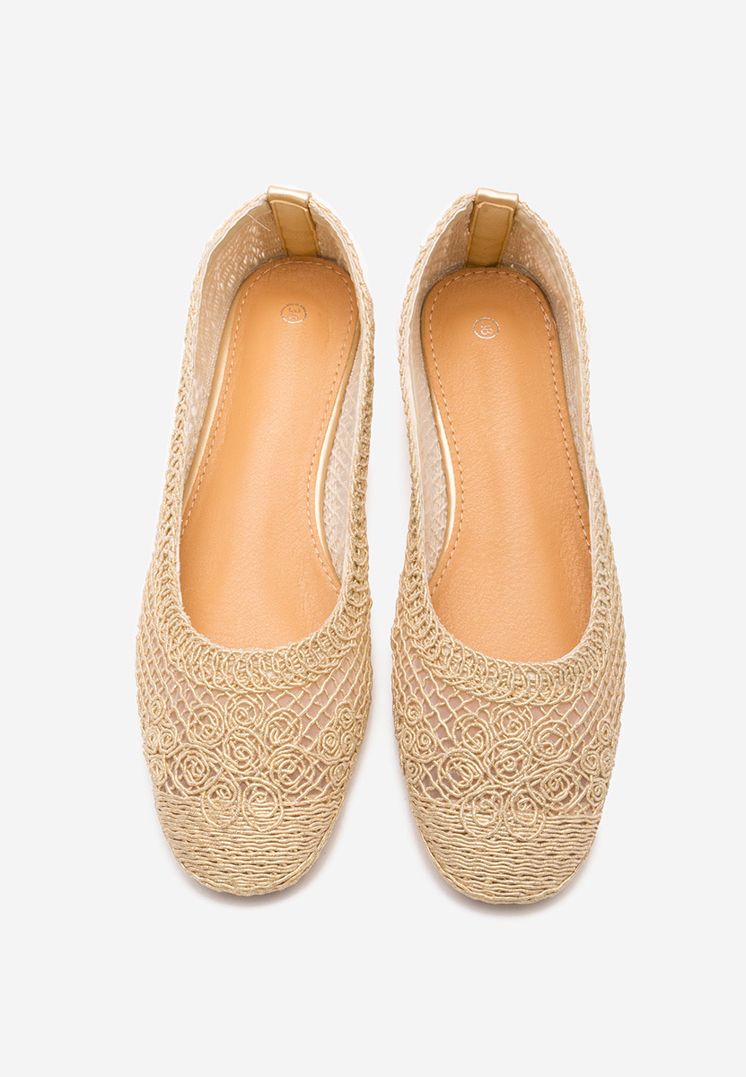 Ballerines femme dorées Sonya