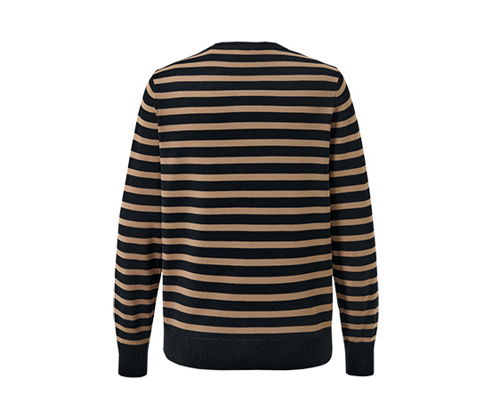 Gestreifter Feinstrick-Cardigan