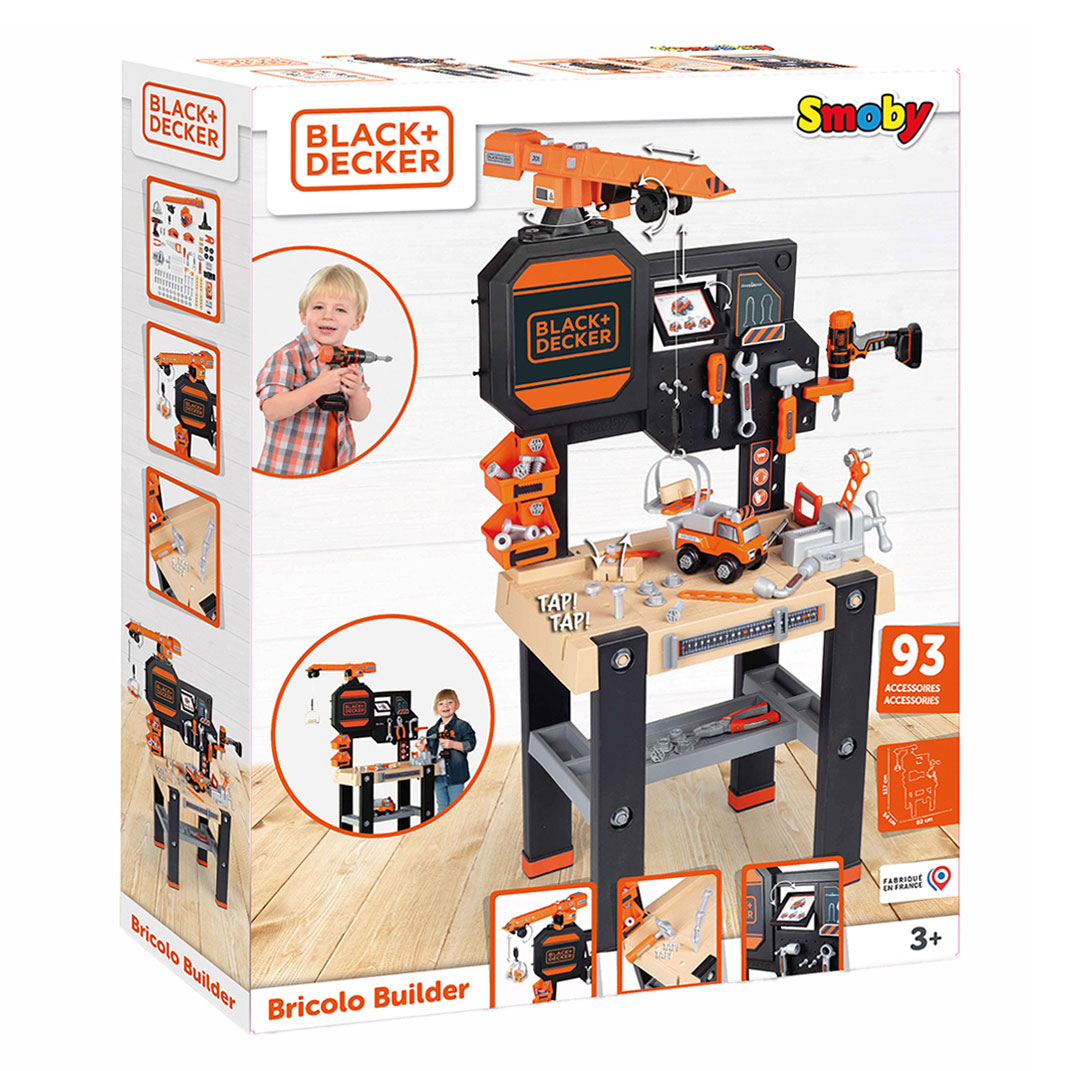 Smoby Black & Decker Speelgoedwerkbank met Kraan, 94dlg.