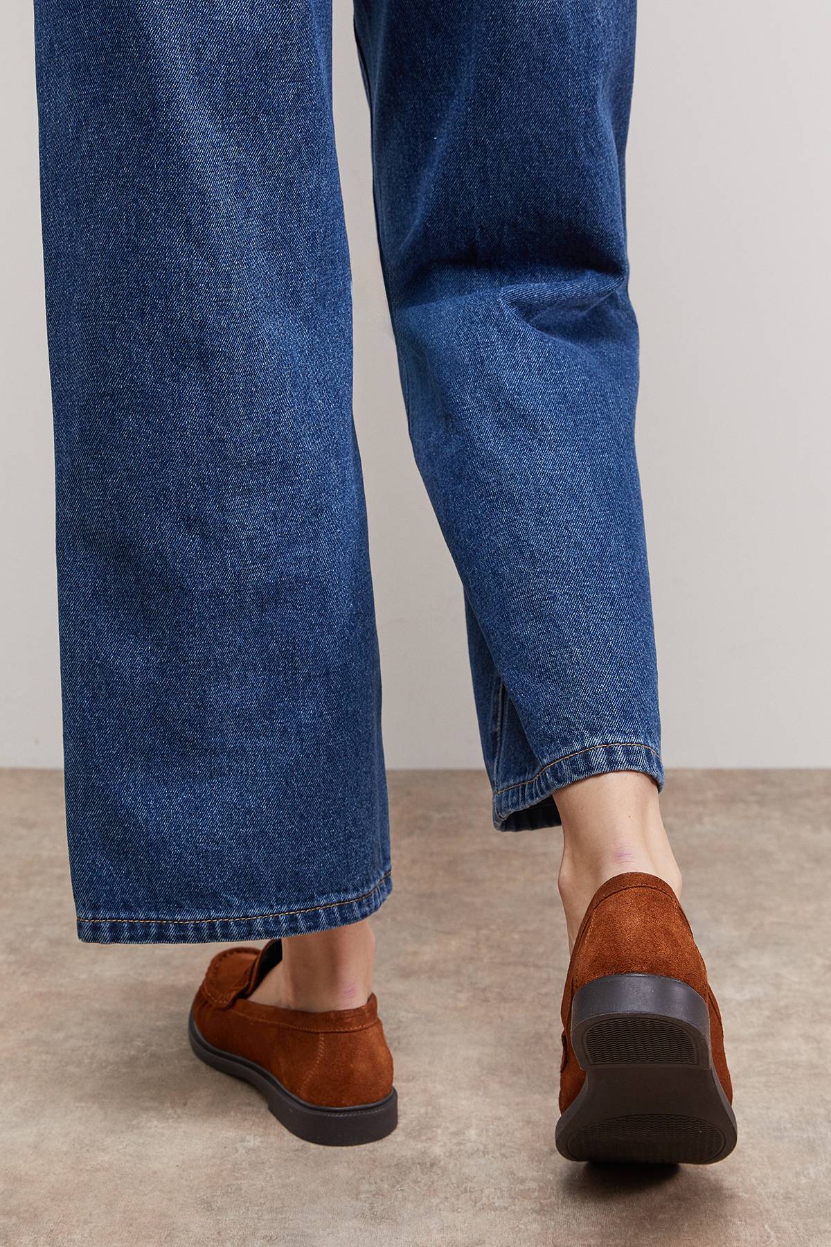 Oasis Mocassins à Penny Beth en Daim Style Grandad