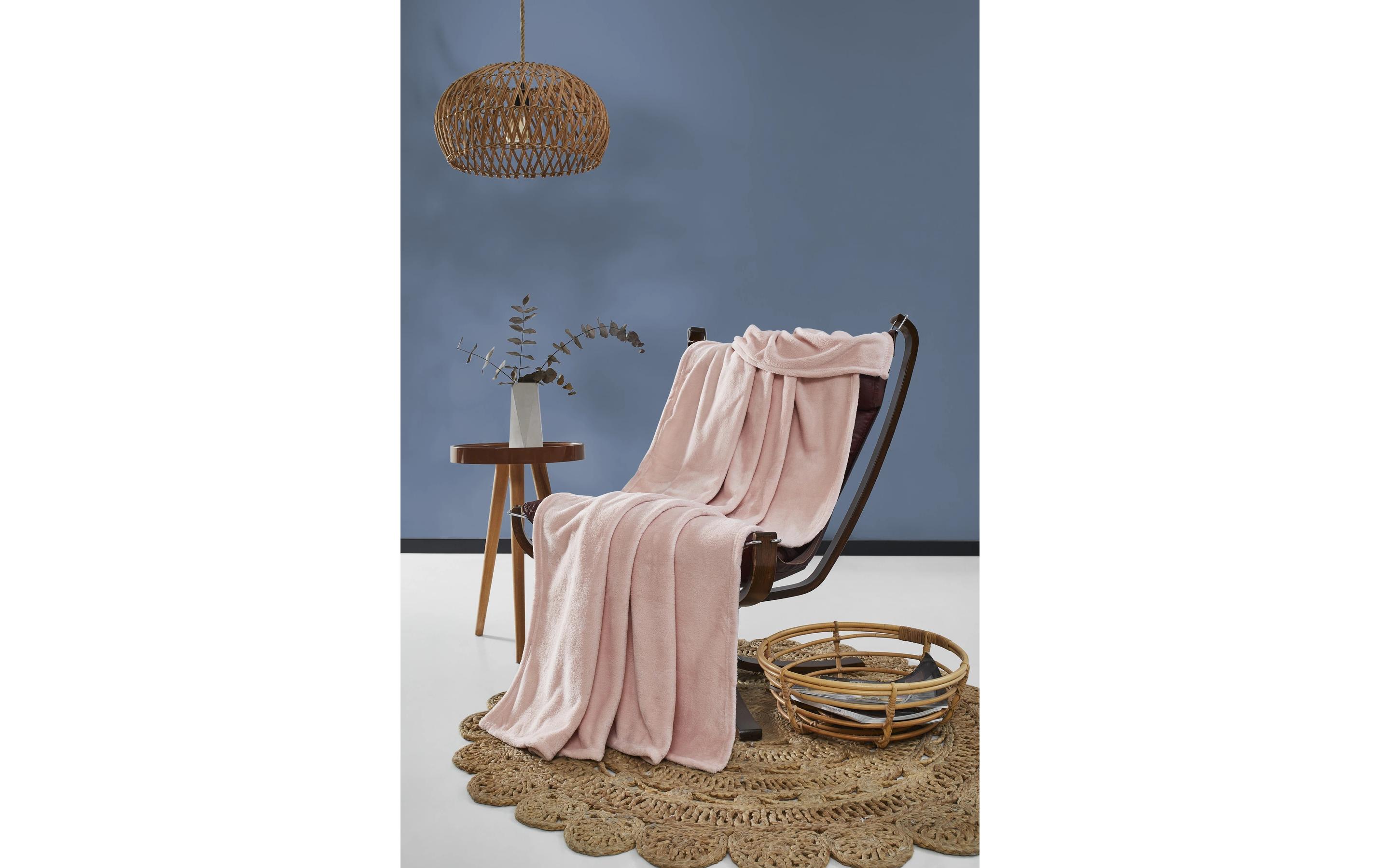 Decke Coral 150 x 200 cm, RoseFleecedecke, 100% Polyester