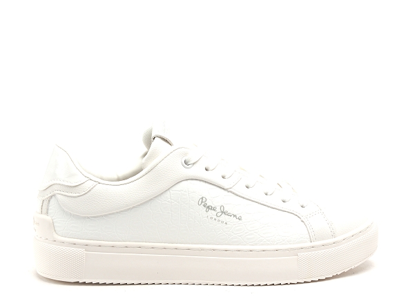 Pepe jeans basses femme adams croco blanc