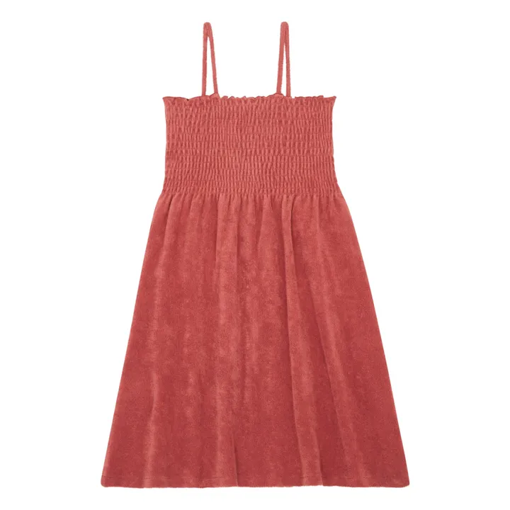 SMALLABLE BASICS Robe Midi Éponge Bio | Corail
